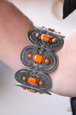 Turn Up The TROPICAL Heat - Orange Bracelet