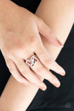 Paparazzi Accessories - Have The World On A HEART-String - Red Ring