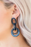Paparazzi Accessories - Havana Haute Spot Blue Earring