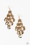 Paparazzi Accessories - Contemporary Catwalk - Gold Earring