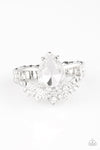 Paparazzi Accessories - If The Crown Fits - White Ring