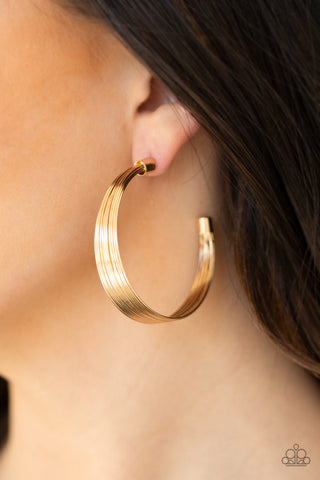 Paparazzi Accessories - Live Wire - Gold Earring