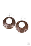 Paparazzi Accessories - Beach Club Clubbin - Brown Earrin