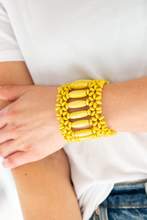 Paparazzi Accessories - Barbados Beach Club - Yellow Bracelet