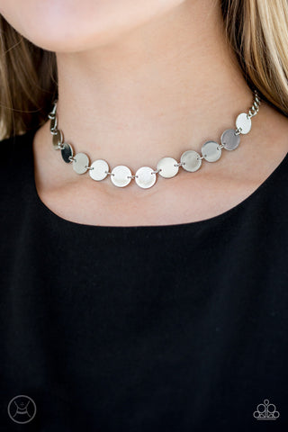Paparazzi Accessories - Faster Than SPOTLIGHT - Silver Choker/Necklace