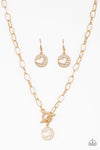 Heartbeat Retreat - Gold Heart Necklace - Paparazzi Accessories