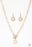 Heartbeat Retreat - Gold Heart Necklace - Paparazzi Accessories