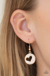 Heartbeat Retreat - Gold Heart Necklace - Paparazzi Accessories