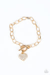 Paparazzi Accessories - Lots of Love - Gold Bracelet