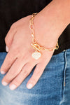 Paparazzi Accessories - Lots of Love - Gold Bracelet