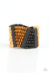 Paparazzi Accessories - HAUTE In Hispaniola - Black Wood Bracelet