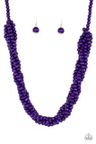 Paparazzi Accessories  - Tahiti Tropic - Purple Necklace