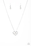 Paparazzi Accessories - Follow Your HEARTTHROB - White Necklace