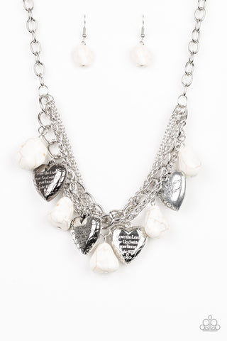 Paparazzi Accessories - Inner Light Fashion Fix White Necklace February 2020