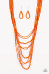 Paparazzi Accessories  - Totally Tonga - Orange ♥ Necklace