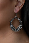 Paparazzi Accessories  - Universal Shimmer - Silver Bling Hoop Earring