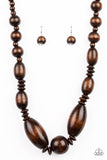 Paparazzi Accessories - Summer Breezin - Brown Necklace