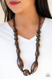 Paparazzi Accessories - Summer Breezin - Brown Necklace