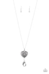 Paparazzi Charmingly Casanova - White Lanyard Necklace