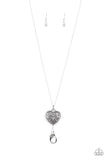 Paparazzi Charmingly Casanova - White Lanyard Necklace