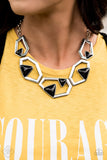 Paparazzi Accessories - GEO-ing, GEO-ing, Gone! Black Necklace