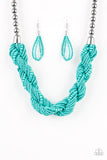 Paparazzi Accessories  - Savannah Surfin - Blue Necklace