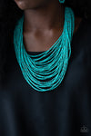 Paparazzi Accessories  -Rainforest - Blue Seed Bead Necklace