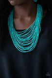 Paparazzi Accessories  -Rainforest - Blue Seed Bead Necklace