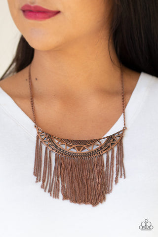 Paparazzi Accessories - Empress Excursion - Copper Necklace