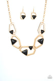 Paparazzi Accessories - GEO-ing, GEO-ing, Gone - Gold Necklace