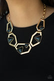 Paparazzi Accessories - GEO-ing, GEO-ing, Gone - Gold Necklace