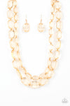 Paparazzi Accessories - Ice Bank - Gold Necklace