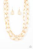 Paparazzi Accessories - Ice Bank - Gold Necklace