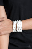 Paparazzi Accessories  - Sass Squad - White Bracelet