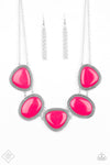 Paparazzi Accessories  - Viva La VIVID Pink Necklace & Vividly Vixen Pink Bracelet