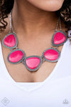 Paparazzi Accessories  - Viva La VIVID Pink Necklace & Vividly Vixen Pink Bracelet