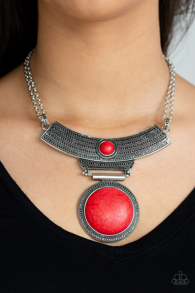 Paparazzi Abstract Artistry Red ✧ Necklace Long