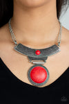 Paparazzi Accessories  -  Lasting EMPRESS-ions - Red Necklace