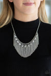 Paparazzi Accessories - Bragging Rights - Silver Necklace