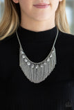 Paparazzi Accessories - Bragging Rights - Silver Necklace