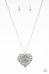 Paparazzi Accessories - Classic Casanova - Silver Heart Necklace