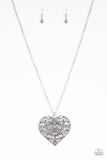 Paparazzi Accessories - Classic Casanova - Silver Heart Necklace