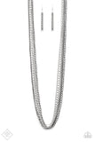 Paparazzi Accessories  - Turn Up The Mix - Silver Necklace