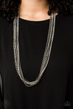 Paparazzi Accessories  - Turn Up The Mix - Silver Necklace