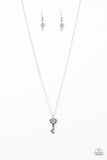 Paparazzi Accessories - Lock Up Your Valuables - White Necklace