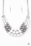 Dream Pop - White Necklace - Paparazzi Accessories