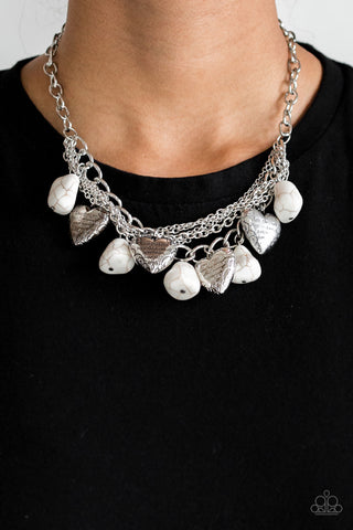 Paparazzi Accessories - Change Of Heart - White Necklace