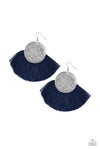 Paparazzi Accessories - Foxtrot Fringe - Blue Earring