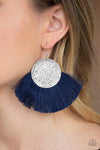 Paparazzi Accessories - Foxtrot Fringe - Blue Earring