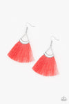 Paparazzi Accessories  - Tassel Tuesdays - Orange Earring